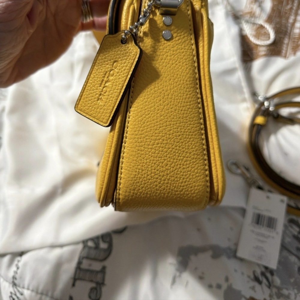 Coach Cassie 19 Vibrant Yellow Crossbody Bag - Picture 5 of 14